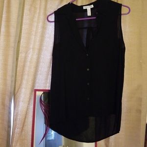 Black tank top button up